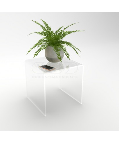 Acrylic coffee table cm 50 lucyte clear side table