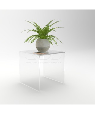 Acrylic coffee table cm 55 lucyte clear side table.