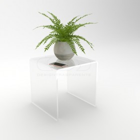 Acrylic coffee table cm 45x30 lucyte clear side table plexiglass