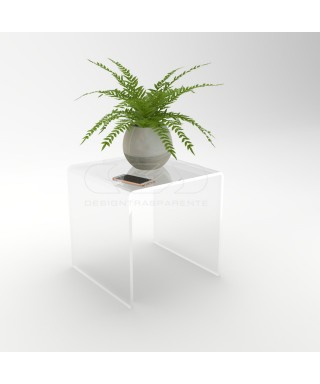 Acrylic coffee table cm 60 lucyte clear side table.