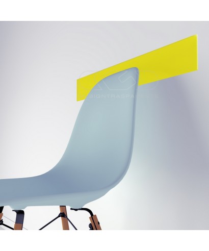 Lemon Yellow acrylic chair rail cm 99 wall protector.