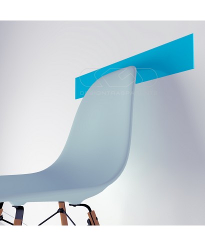 Light Blue acrylic chair rail cm 99 wall protector.