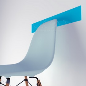 6 Sky-blue acrylic rail chair  thickness 3 mm