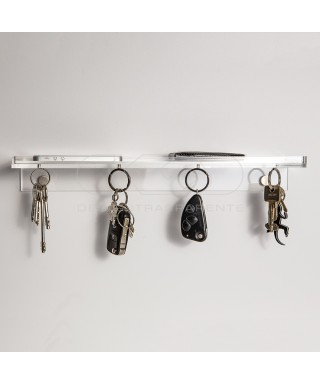 Acrylic shelf 15x10 with coin tray and magnetic key holder