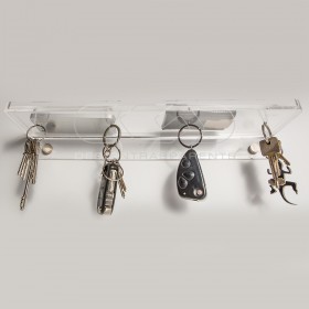 Acrylic shelf 15x10 with coin tray and magnetic key holder