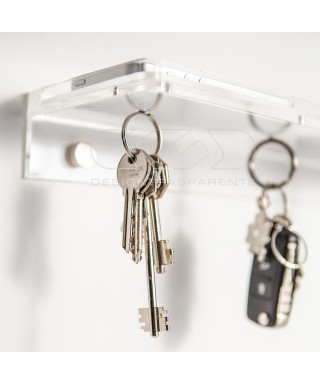 Acrylic shelf 15x10 with coin tray and magnetic key holder
