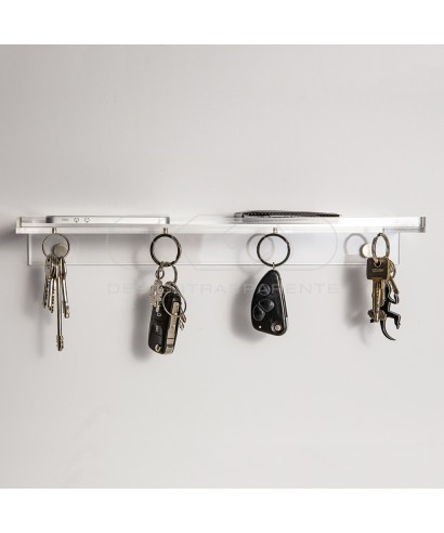 Estante 40x10 bandeja vaciabolsillos en metacrilato con llavero magnetico