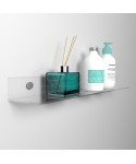 OFFERTA Mensola a L cm 55x15 in plexiglass trasparente senza staffe.