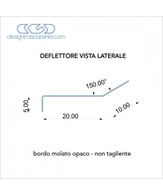 OFFERTA Deflettore 110 cm in plexiglass deviatore aria