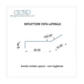 OFFERTA Deflettore 110 cm in plexiglass deviatore aria