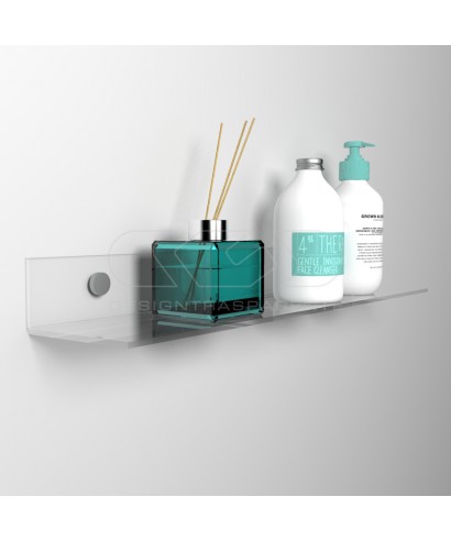 OFFERTA Mensola a cm L20x10 in plexiglass trasparente senza staffe.