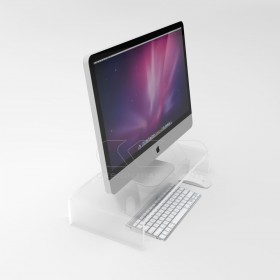 65x20 clear acrylic monitor rise stand