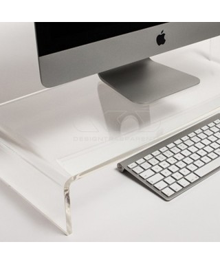 80x20 clear acrylic monitor rise stand.