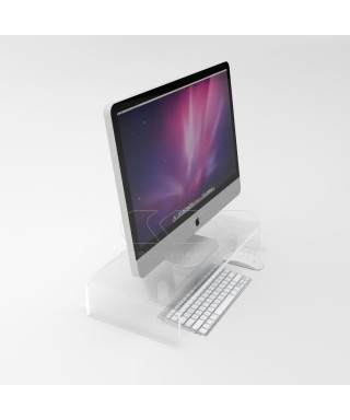 85x20 clear acrylic monitor rise stand.
