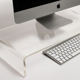 90x20 clear acrylic monitor rise stand.