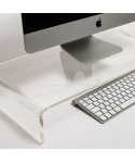 90x20 clear acrylic monitor rise stand.