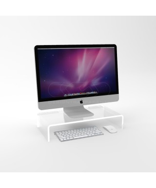 95x20 clear acrylic monitor rise stand.