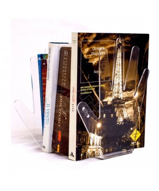 Acrylic hand-shaped bookend transparent lucite.