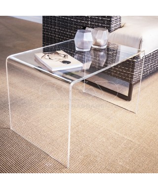 Acrylic coffee table cm 55 lucyte clear side table.