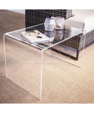 Acrylic coffee table cm 50x40 lucyte clear side table plexiglass