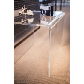 Acrylic coffee table cm 55x30 lucyte clear side table plexiglass