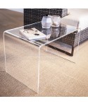 Acrylic coffee table cm 60 lucyte clear side table.