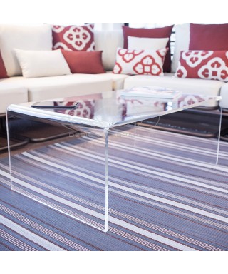 Acrylic coffee table cm 60x30 lucyte clear side table plexiglass