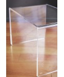 Tavolino a ponte cm 75 tavolo da salotto in plexiglass trasparente.