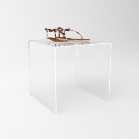 Acrylic 15 cm display stand products riser for showrooms and shops.