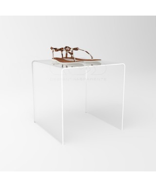 Acrylic 25 cm display stand products riser for showrooms and shops.