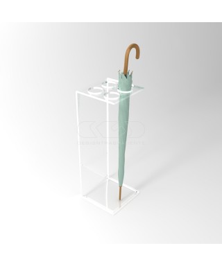 Paragüero de diseño minimal cm 25x25a70 en metacrilato transparente.