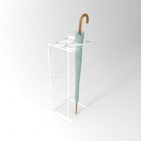 Paragüero de diseño minimal cm 25x25a70 en metacrilato transparente.