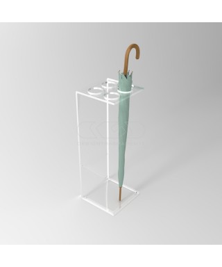 Paragüero de diseño minimal cm 25x25a70 en metacrilato transparente.