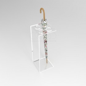 Paragüero de diseño minimal cm 25x25a70 en metacrilato transparente.