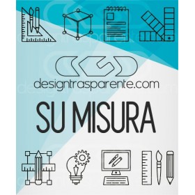 Alzata con sostegno in Plexigass Trasparente su misura come da disegno