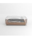 Turntable cover box W45 D35 H15 transparent or smoked acrylic.