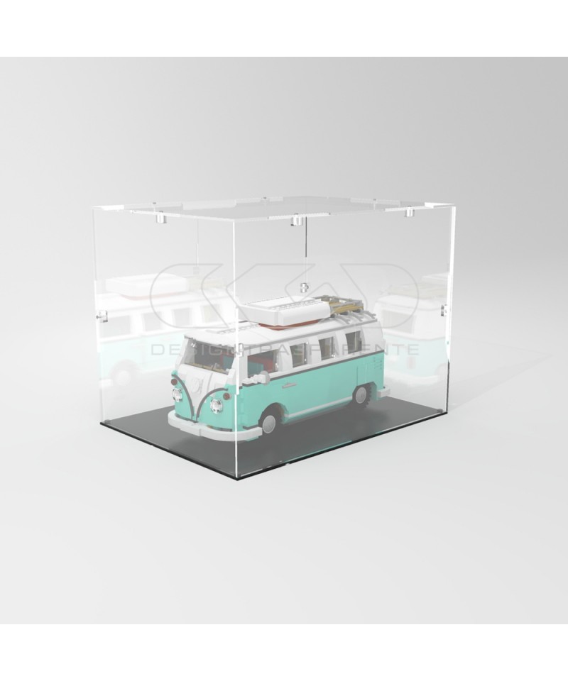 Vetrina in plexiglass trasparente per Modellismo e Lego Teca 35x20 H variabile