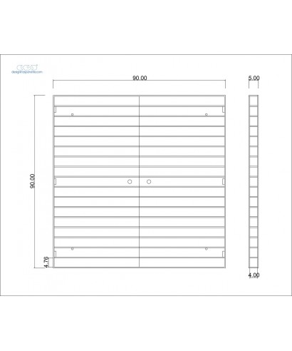 Vetrina da appendere in plexiglass trasparente cm 90x90