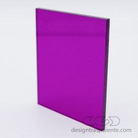 Lastra plexiglass viola trasparente 420 acridite su misura.