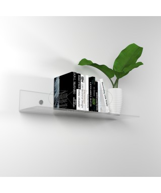 Shelf cm 15x15 in high thickness transparent acrylic for books
