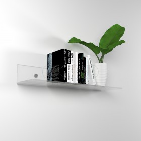 Shelf cm L 35 in high thickness transparent acrylic for books