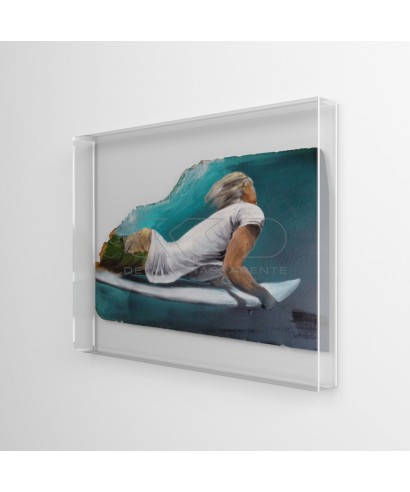 Canvas and paintings 50 cm protection box frame acrylic display case.