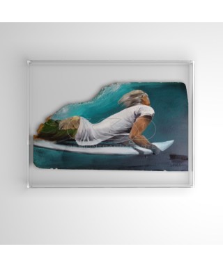 Canvas and paintings 45 cm protection box frame acrylic display case.
