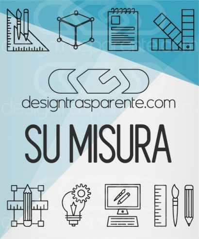 Supporto cm 75x30 su misura in plexiglass trasparente