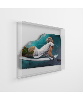 Canvas and paintings 75 cm protection box frame acrylic display case.