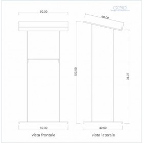 Espositori per negozio su misura in plexiglass trasparente 50x40H100