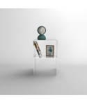 35x20H45 small bedside table with transparent acrylic shelf