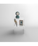 35x20H45 small bedside table with transparent acrylic shelf