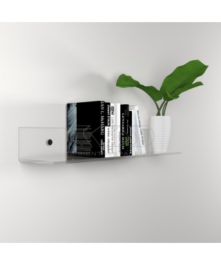 Shelf cm L 25 in high thickness transparent acrylic for books