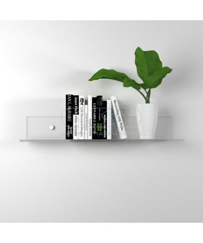 Shelf cm L 25 in high thickness transparent acrylic for books